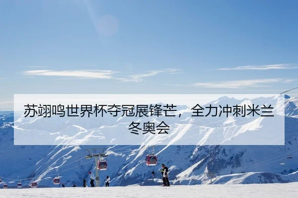 苏翊鸣世界杯夺冠展锋芒，全力冲刺米兰冬奥会